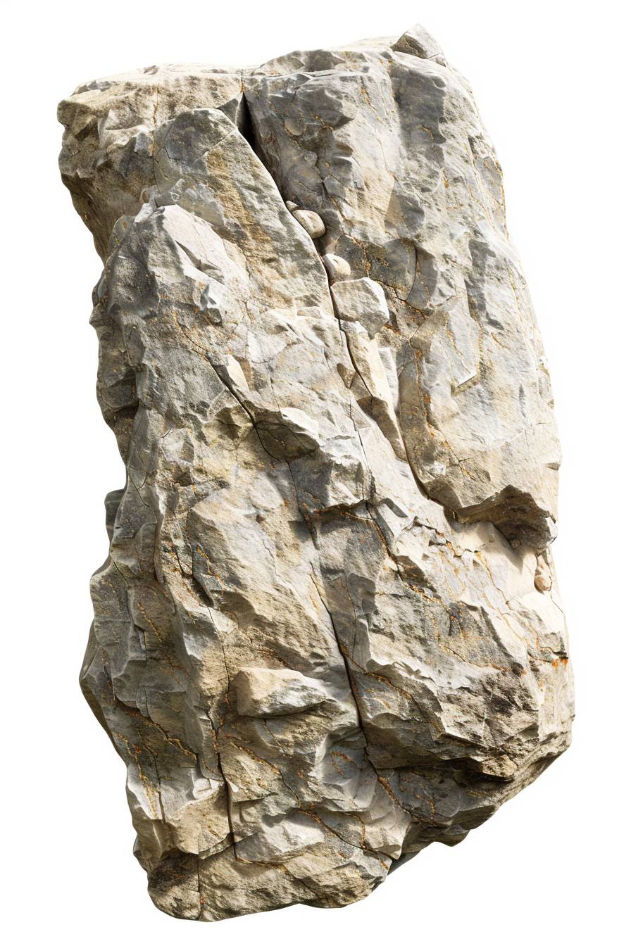 岩、白い背景、写実的 --スタイル raw --iw 3 --v 6.0