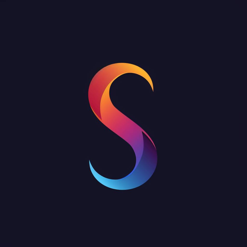 Minimal line logo of the letter S and T merged in one logo for a software company