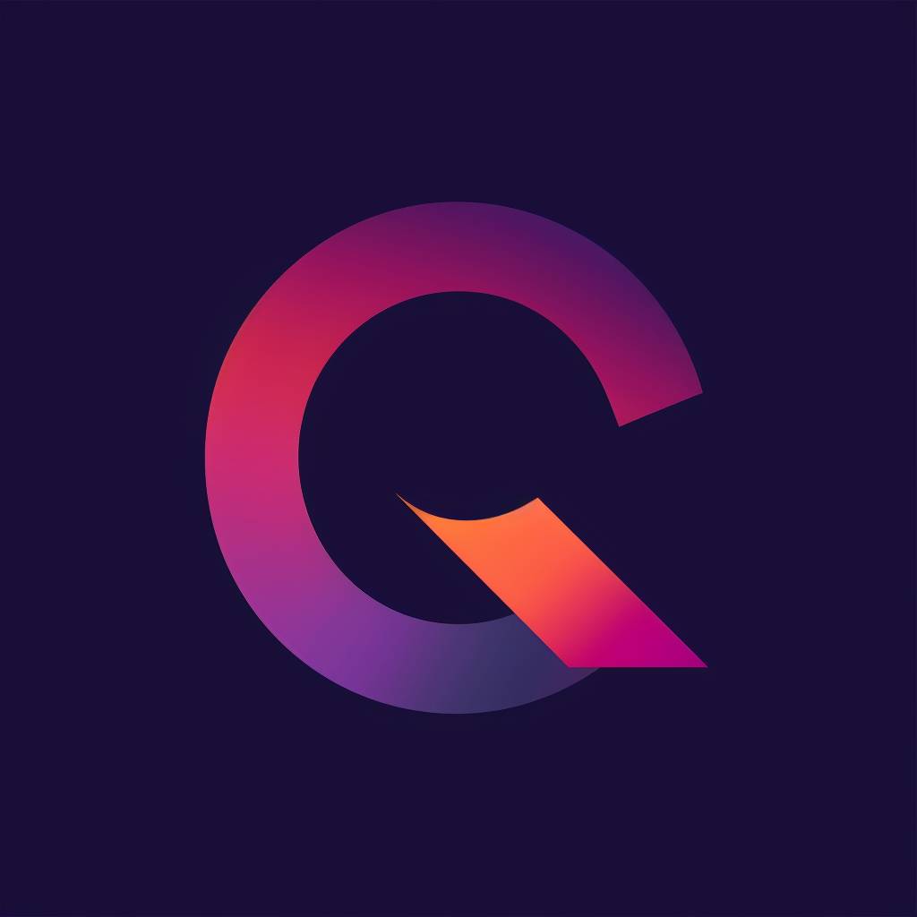Capital letter Q logo, flat, minimal