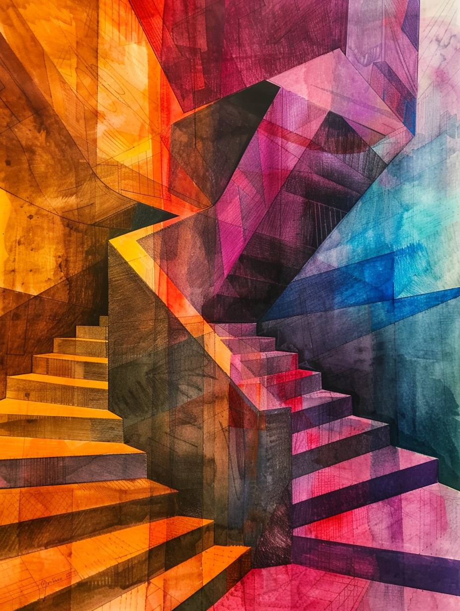 Color Manga Staircase