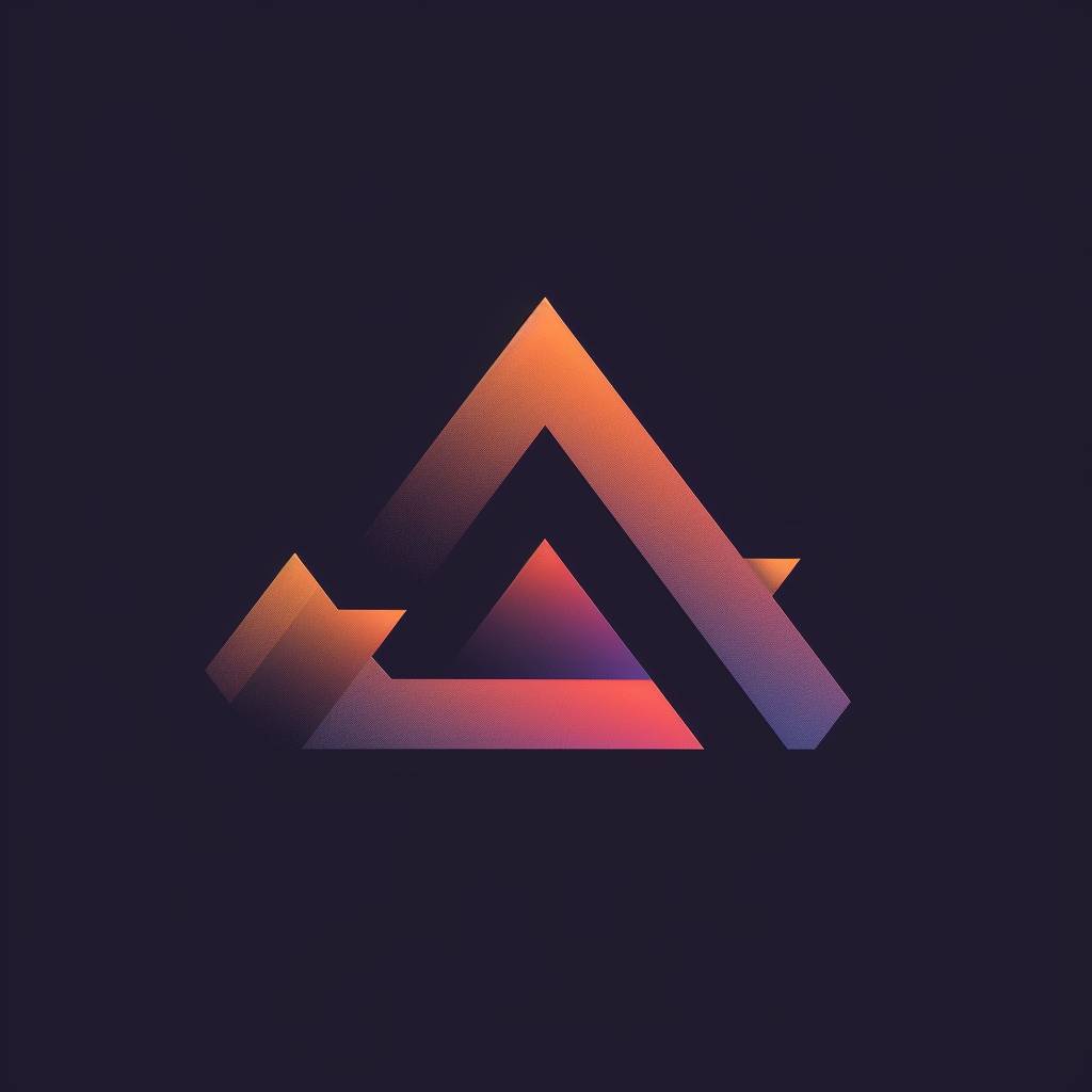 Minimal logo, flat, vector, gradient in triangles, high quality, 4k