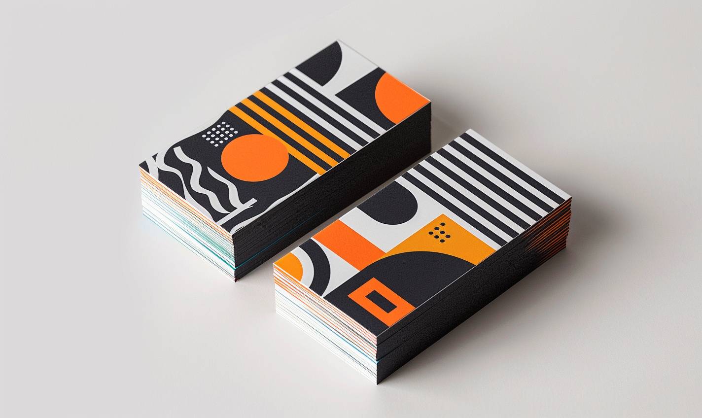 Business card design by Paula Scher. Front side, overleaf side - style raw - version 6.0 - aspect ratio 5:3