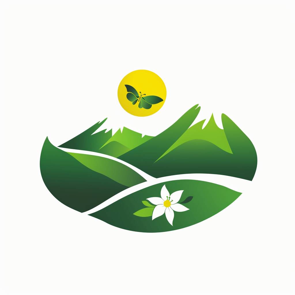 シンプルな自然のロゴ、アイコン