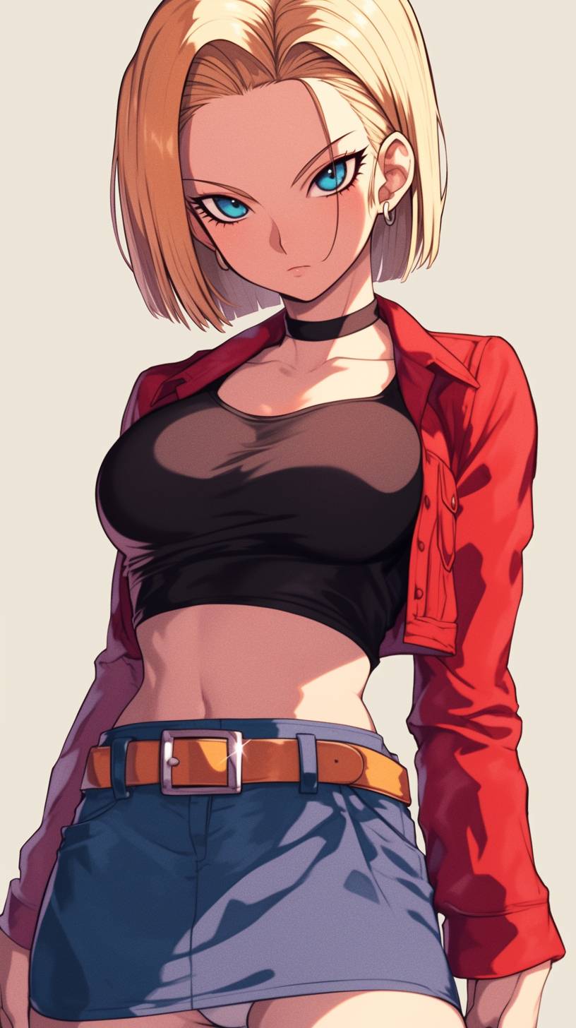 Android 18, pleated skirt