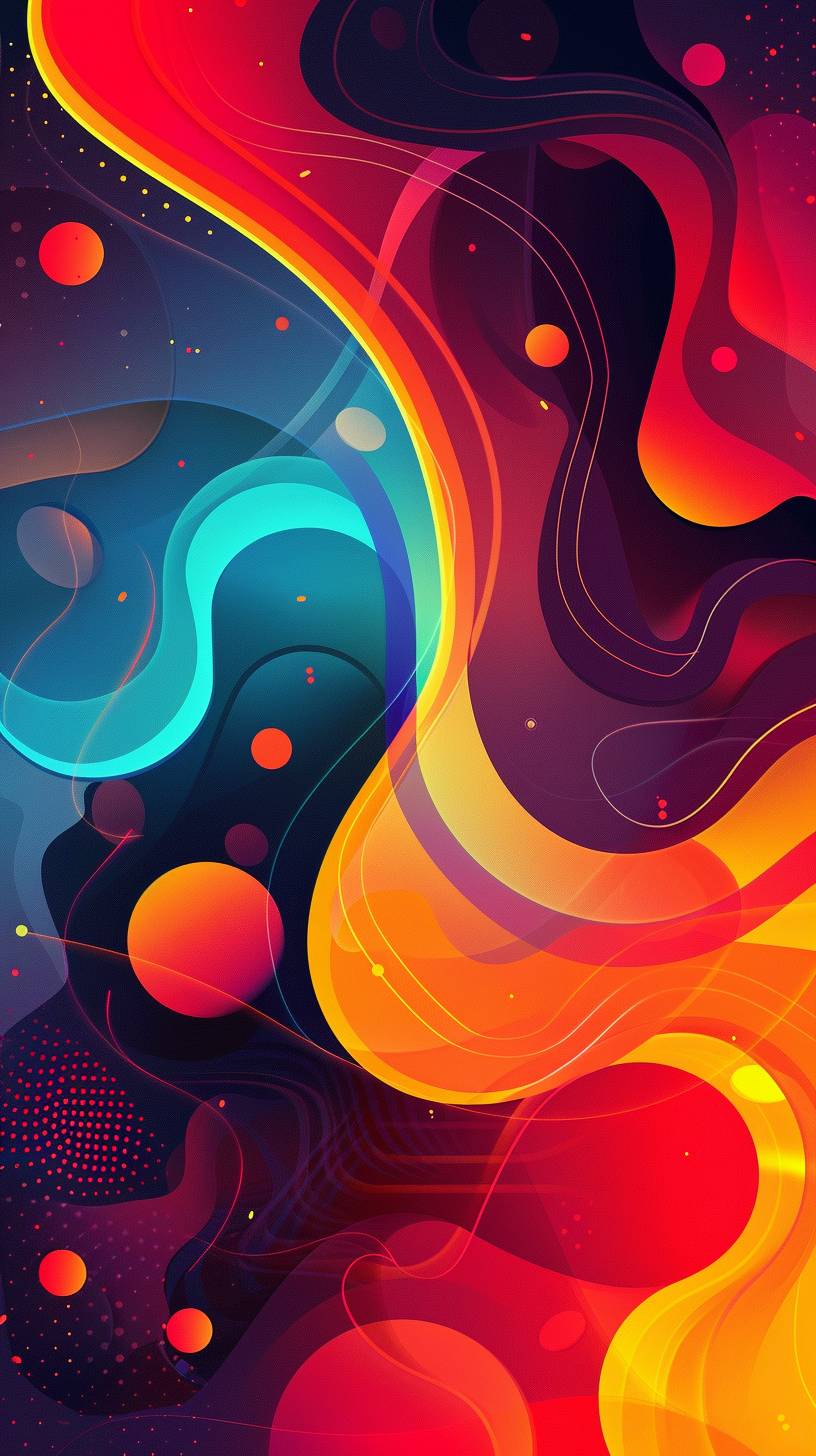 Abstract dynamic flat vector background