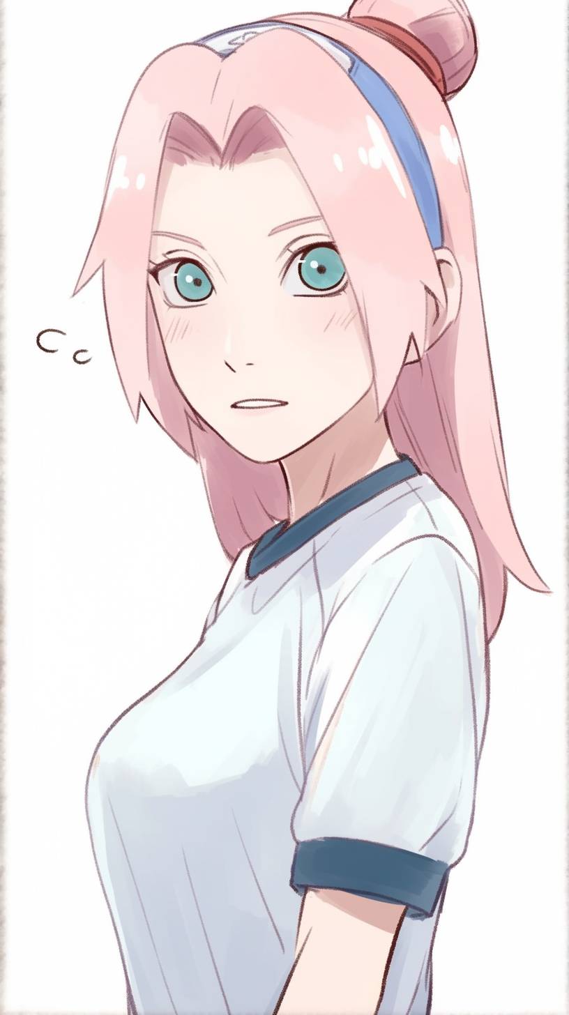 Haruno Sakura, gym shirt