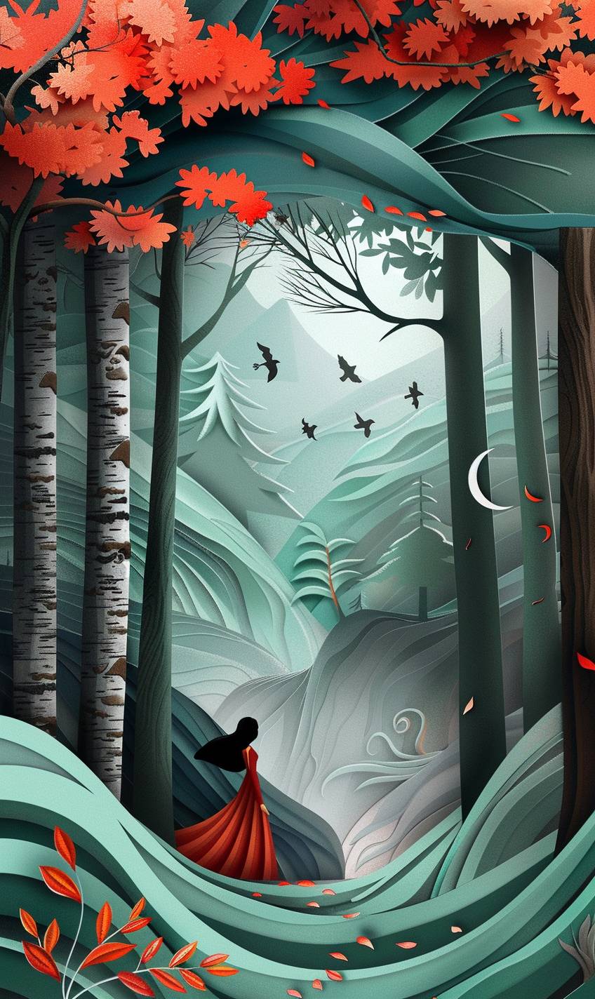 In style of Eiko Ojala, Whispering winds in a mystical forest --ar 3:5  --v 6.0