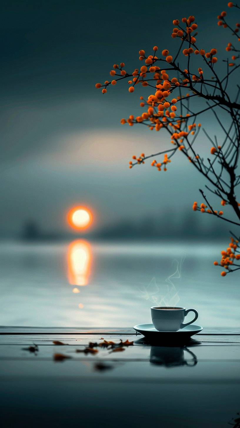 Drink coffee at sunrise