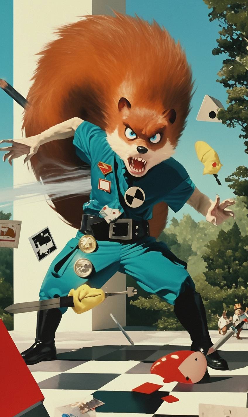 Conkerは『Conker's Bad Fur Day』からで、ユーモラスでエッジーなシーンで、カートゥーン的なビジュアルと冒涜的なユーモアが混在している