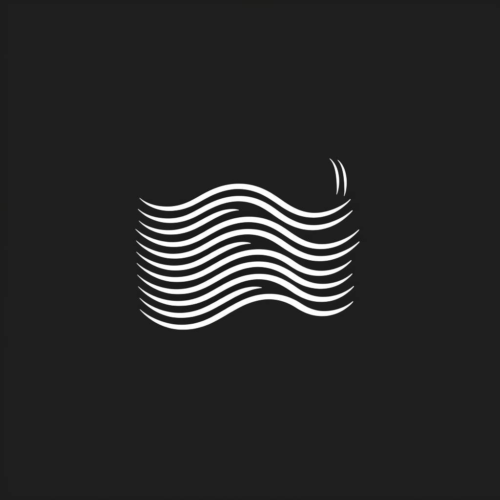ノースサウンドという会社のシンプルな波線形のロゴ
