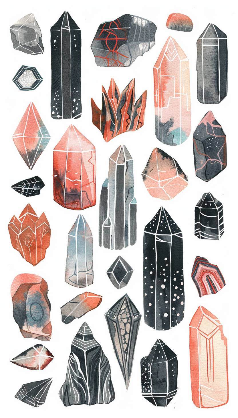 In the style of Gemma Correll, Mystical stones radiating ancient energy --ar 4:7 --v 6.0