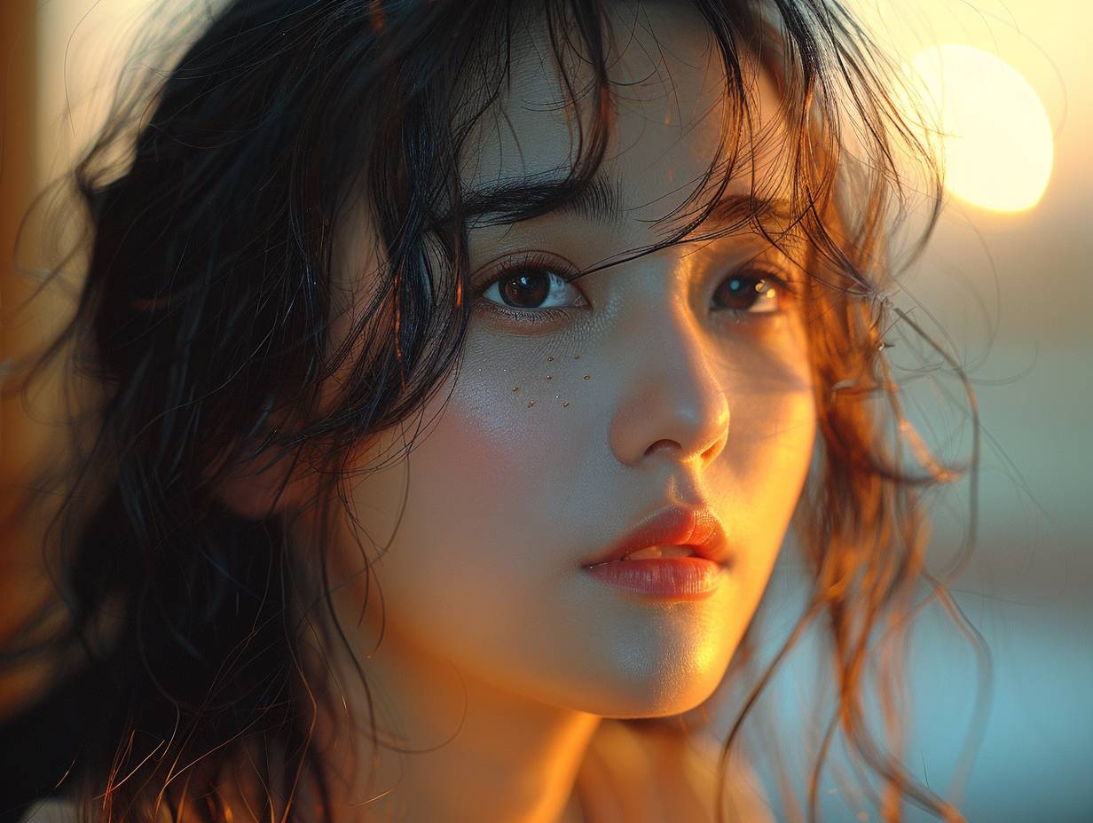 21-year-old Chinese girl, in school, beauty, long black hair, sunlight, insane detail, smooth light, real photography Fujifilm superia, full HD, taken on a Canon EOS R5 F1.2 ISO100 35MM