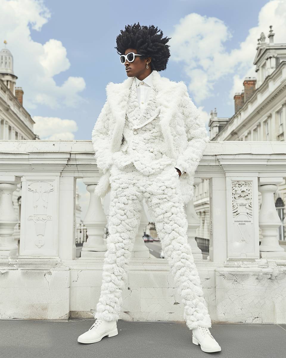 Editorial fashion magazine shoot: 1 UrbanPulse: Fur-clad dynamism, bustling street
