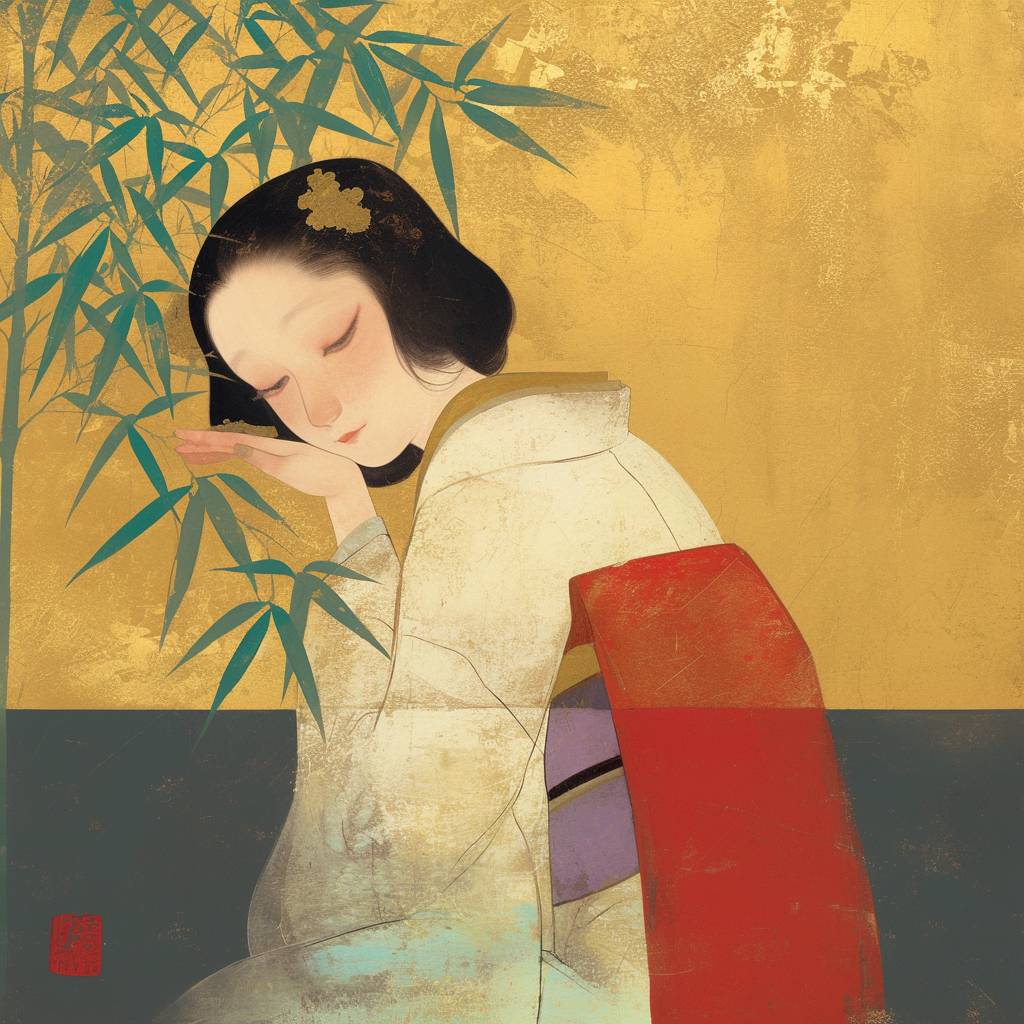 Yōga-style oil painting, modern Japanese Meiji era --niji 6