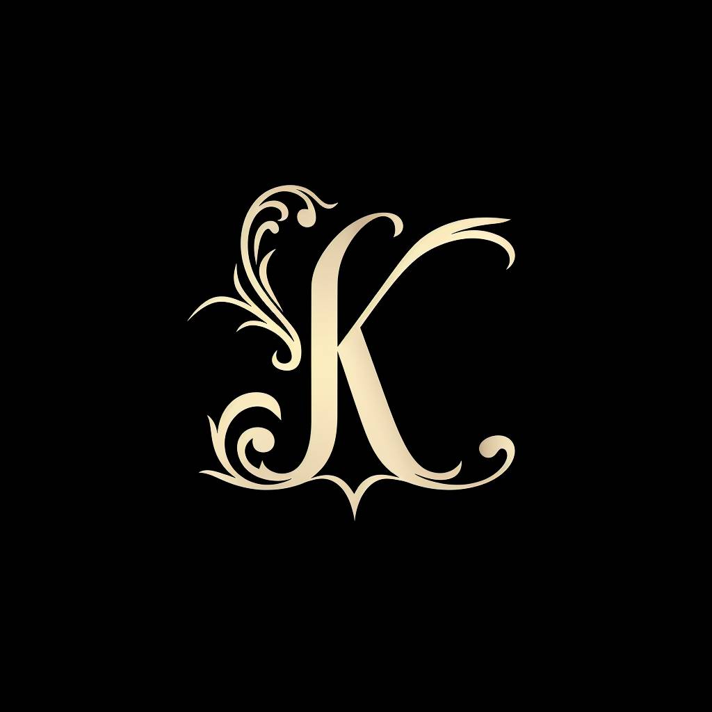 a stylish and elegant logo, featuring the letter K
