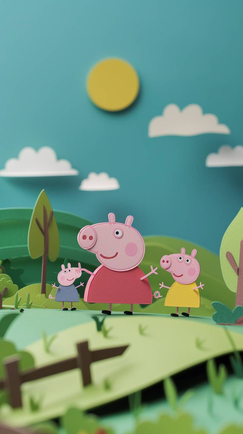 Cut out animation scene from Peppa Pig