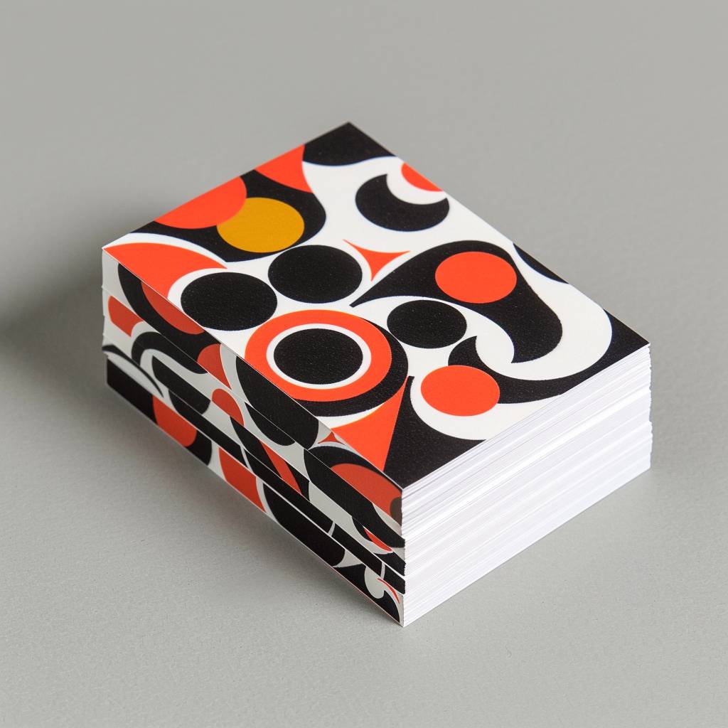 Business card design by Paula Scher. Front side, overleaf side -- style raw --v 6.0