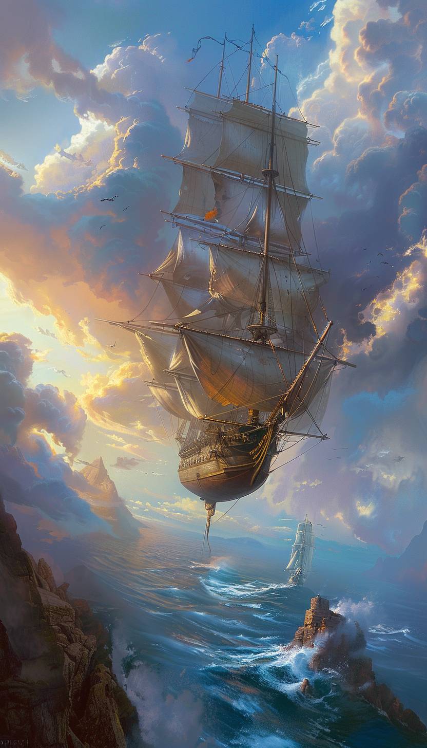 In the style of Alex Alemany, a Spacefarer embarking on voyages to uncharted realms --ar 4:7 --v 6.0