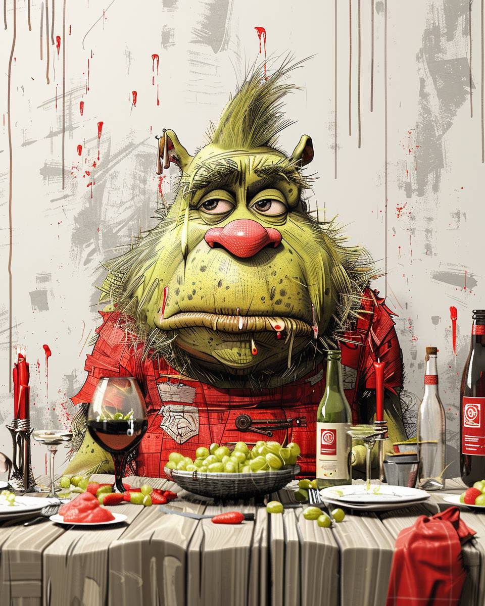 A feast for troll Stencil sakuga animation cel