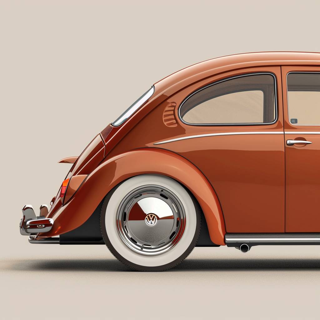 Side view of Volkswagen Beetle mockup