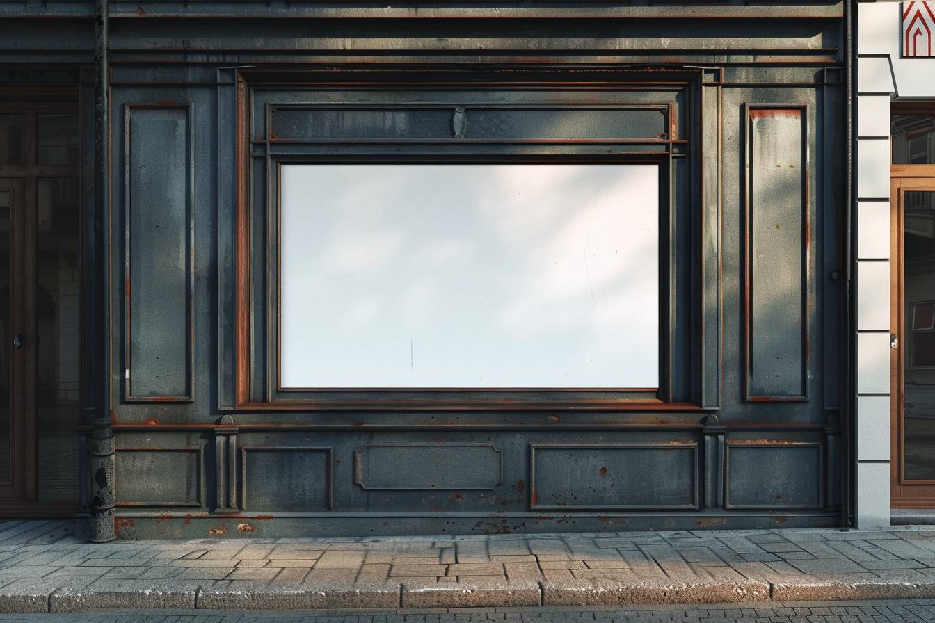 Empty shop window mockup