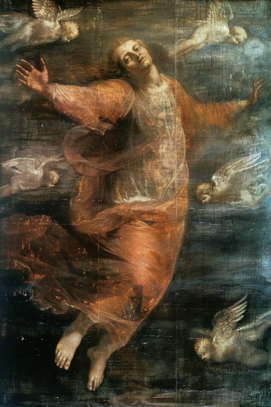 Painting by Titian depicting a ghost