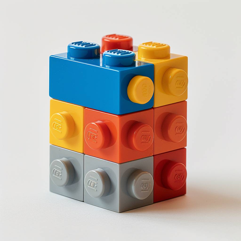 A LEGO [object], Photography, clean white background, crisp lines, bold colors, visually striking and clean design.