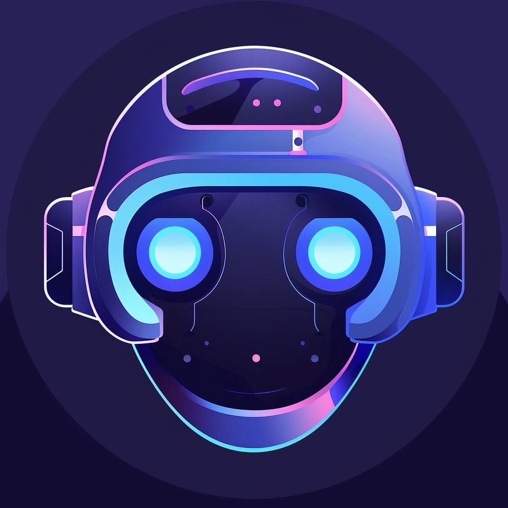 Icon for a AI based startup, simple metallic