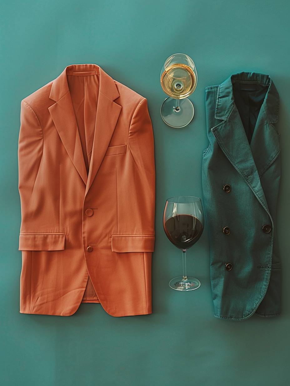 Clothing Photography, Minimalist Flat Lay of Dinner Jacket