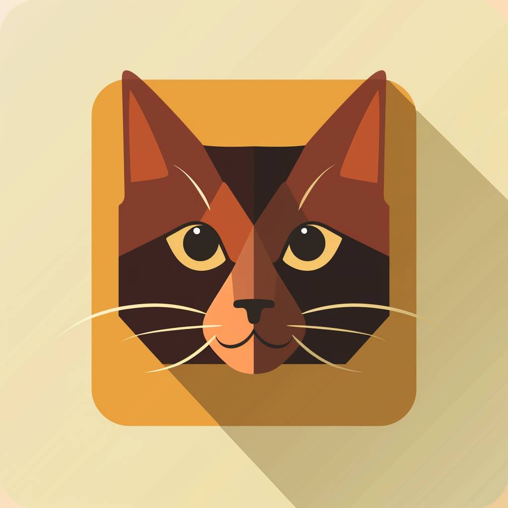 Cat icon design with rounded edges