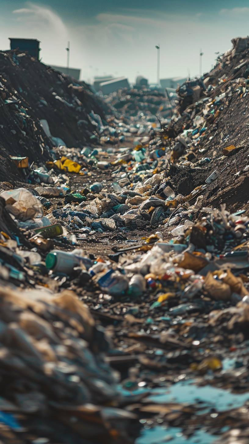 Landfill waste garbage yard