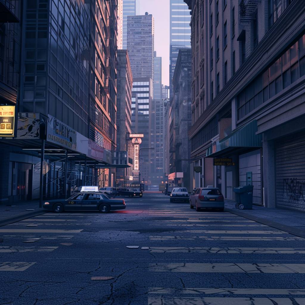 Realistic cityscape from the middle of the street at ground level--ar 3:5 --v 6.0