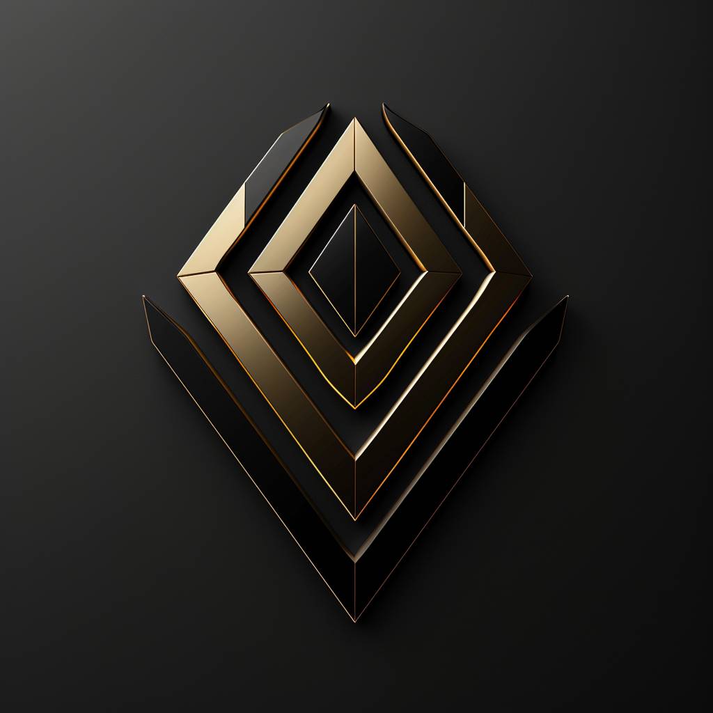 black and gold metallic logo for futuristic police agency, science fiction