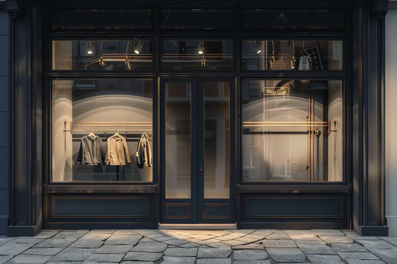 Empty shop window mockup