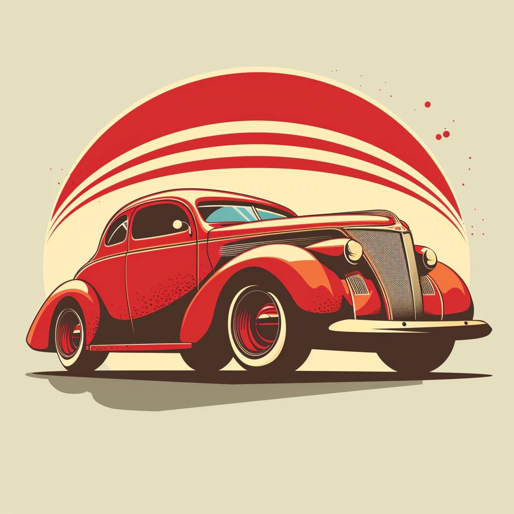 Vintage automotive logo script designed by Grzegorz Domaradzki, Adobe Illustrator vector illustration, flat illustration