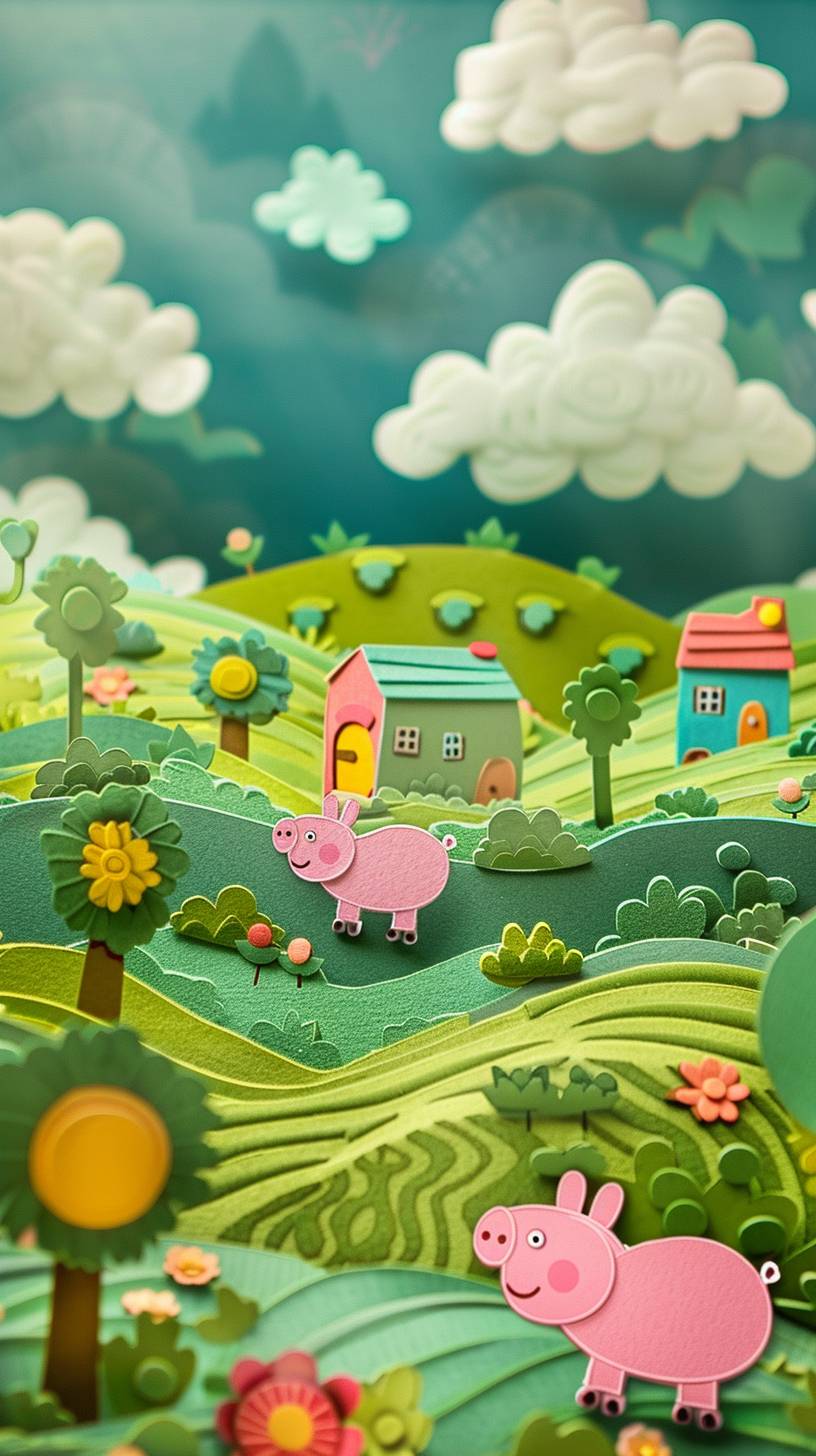 Cut out animation scene from Peppa Pig