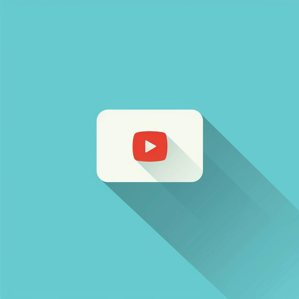 Minimalistic flat design of the YouTube logo, Tiffany Blue background, white interior, refined clean lines, enhanced contrast, professional graphic design, detailed vector art style, minimalist yet sophisticated,