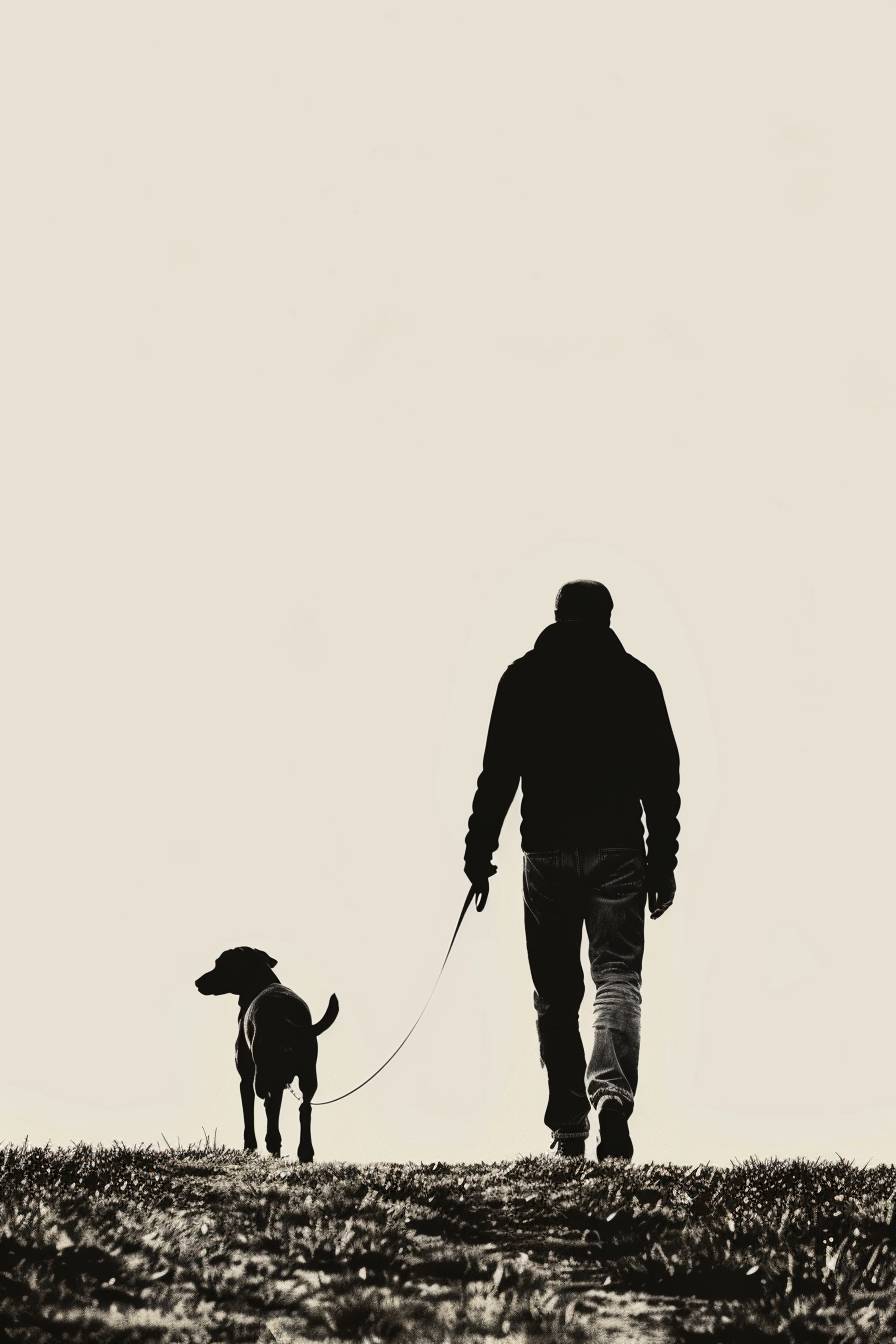 A simple book cover about dog walking