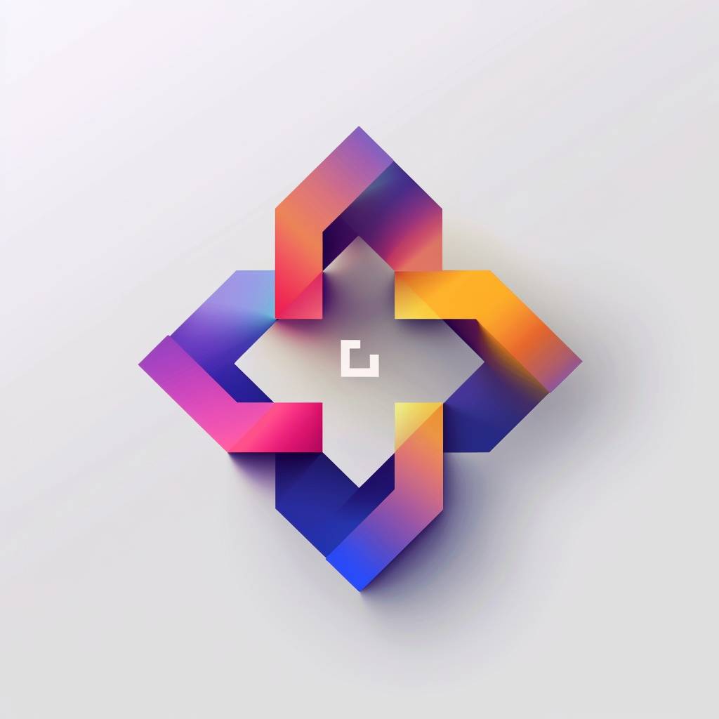 Geometric Gradient Logo, colorful geometric design gradients, modern graphic design, featured on behance, abstract