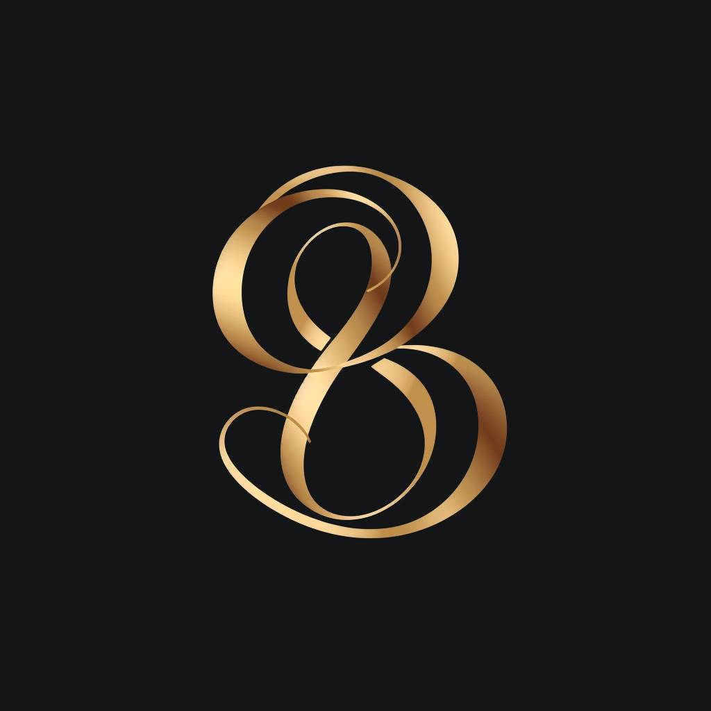 Letter B for logo, vector, minimalist, detailed, signature 5000
