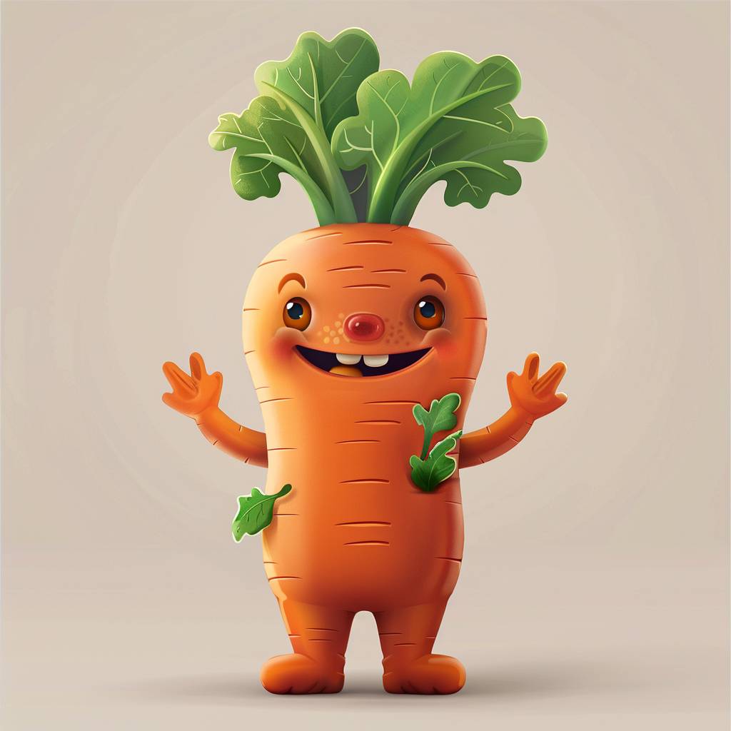 野菜飲料ブランドのマスコット、超かわいい、2D