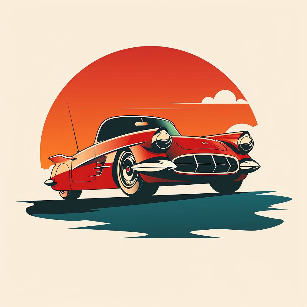 Vintage automotive logo script designed by Grzegorz Domaradzki, Adobe Illustrator vector illustration, flat illustration