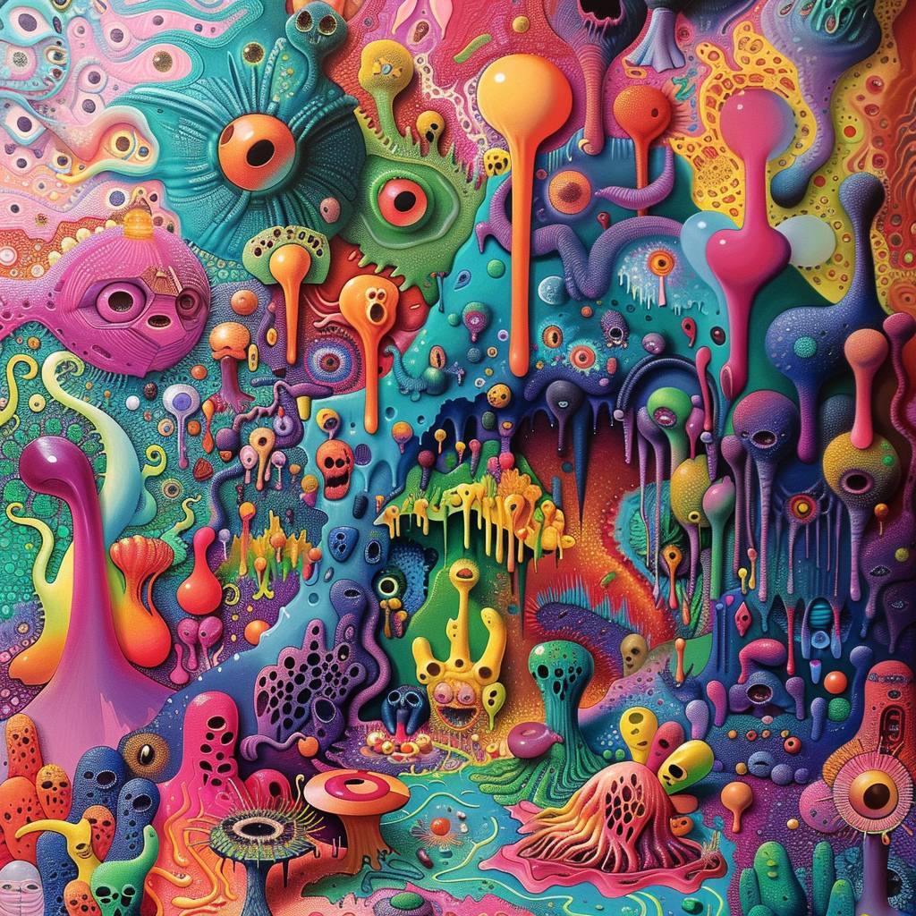 [SUBJECT], whimsical acid nightmare psychedelic LSD, melted 6.0