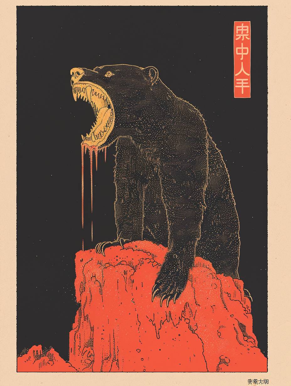 Knolling Sun Bear Tibet Iconography Icon by Jiro Kuwata