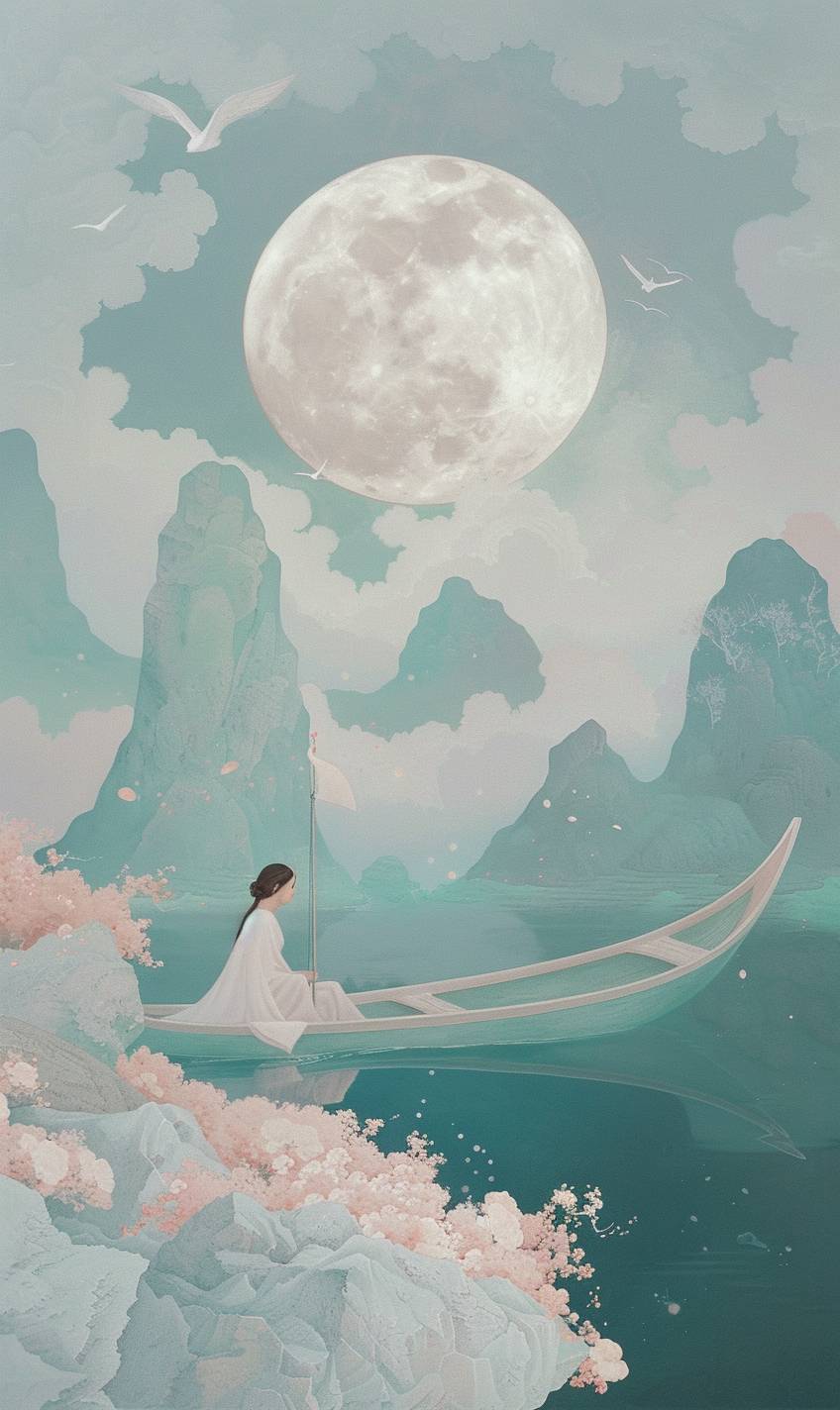 In style of Hsiao Ron Cheng, Spacefarer embarking on voyages to uncharted realms