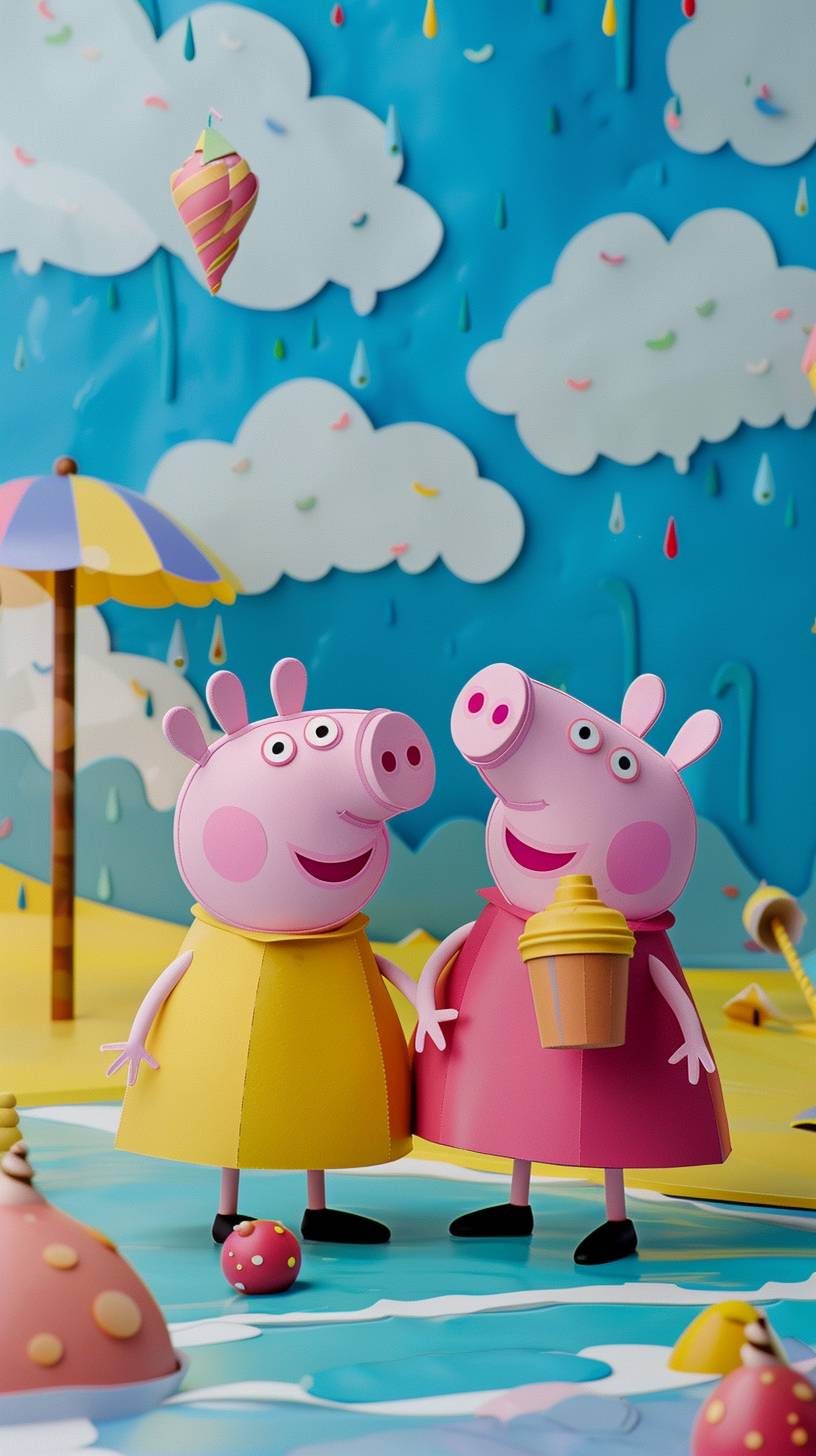 Cut out animation scene from Peppa Pig