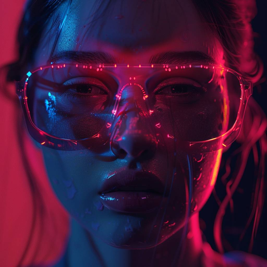 Neon [SUBJECT], chiaroscuro portraitures, sombre, high contrast, dark and mysterious, [COLOR] and [COLOR] palette, cinematic, epic realism, 8K, highly detailed --v 6.0