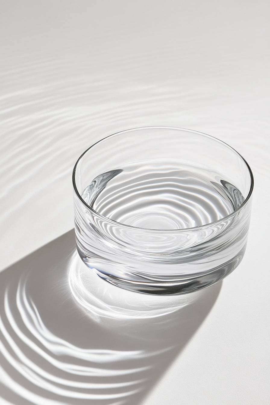 Simple white background water ripple