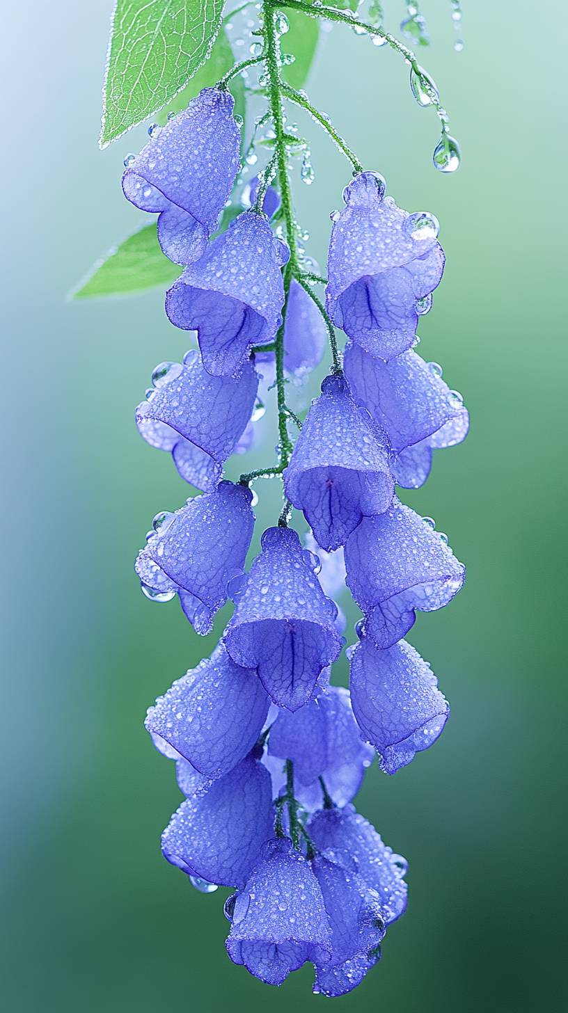 Des roses de lavande envoûtantes tombent comme la pluie.