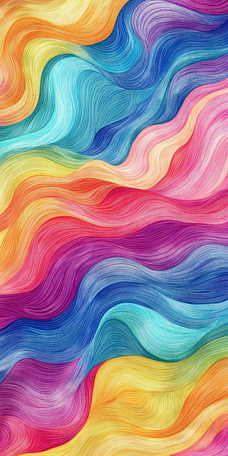 Fullscreen wallpaper pattern with rainbow colors